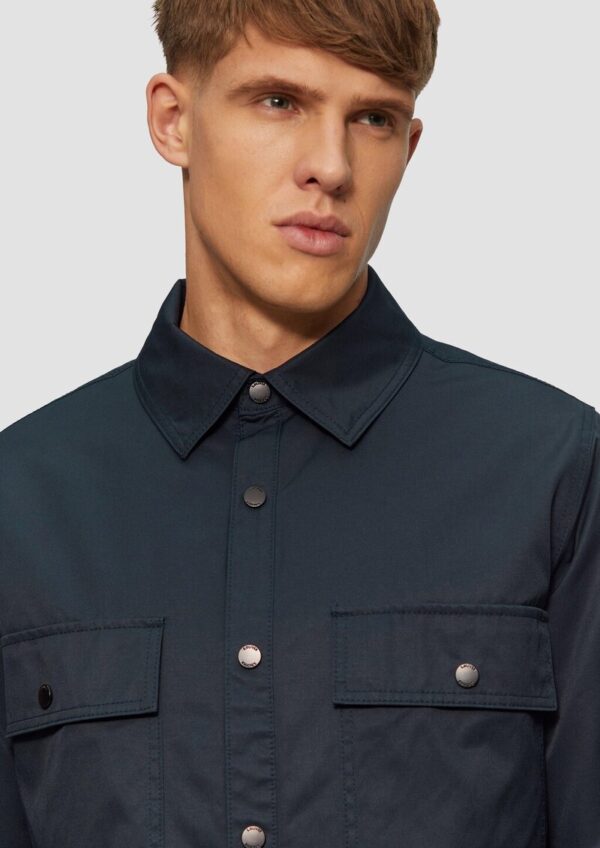 Gefüttertes Twill-Overshirt mit Brusttaschen