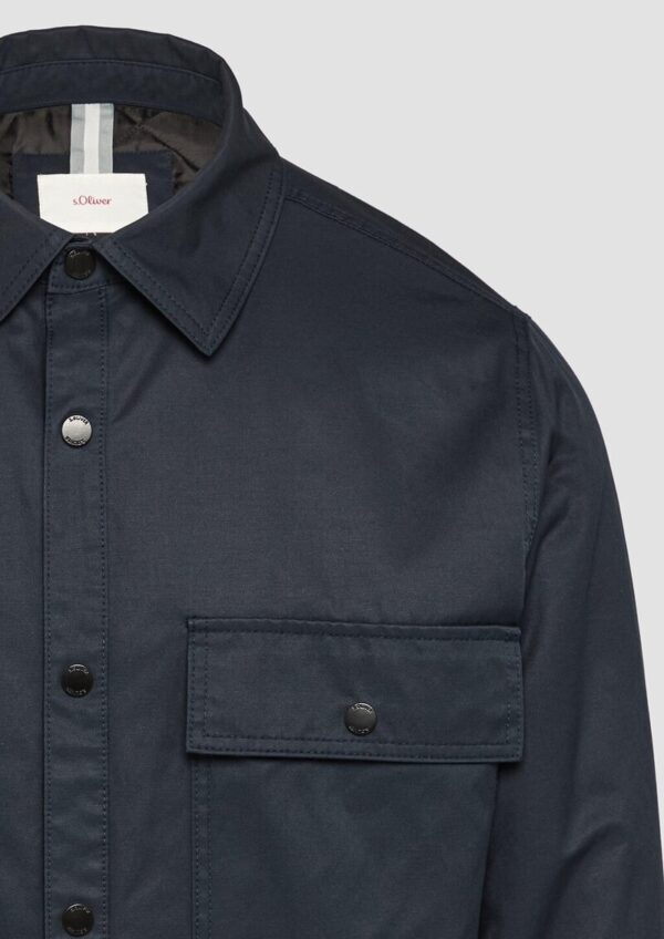 Gefüttertes Twill-Overshirt mit Brusttaschen
