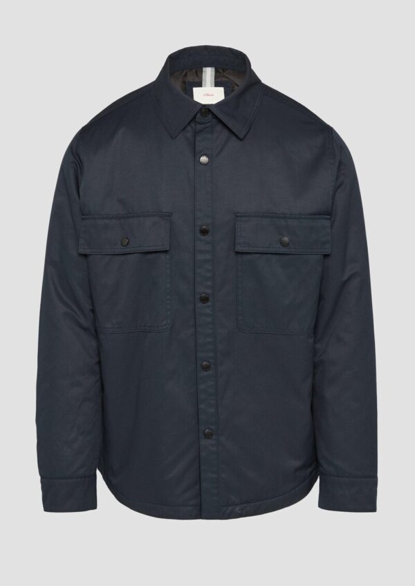 Gefüttertes Twill-Overshirt mit Brusttaschen