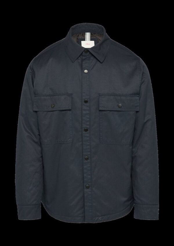 Gefüttertes Twill-Overshirt mit Brusttaschen