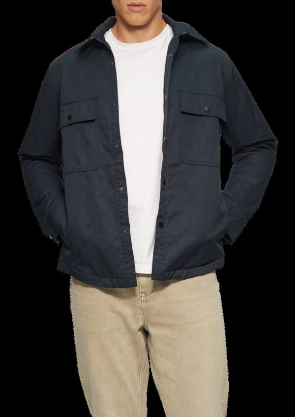 Gefüttertes Twill-Overshirt mit Brusttaschen