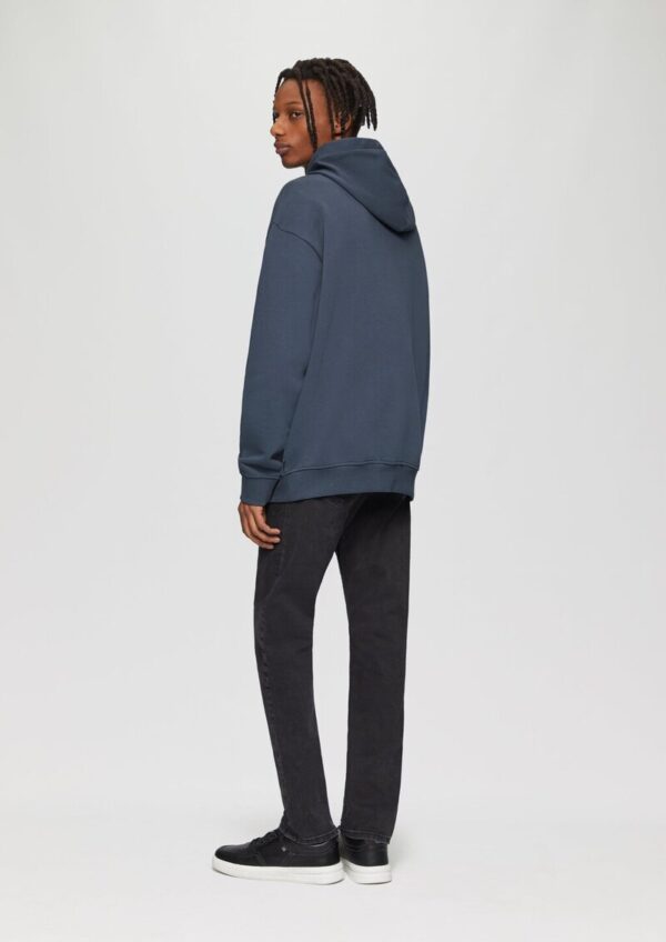 Sweathirt-Jacke mit Kapuze und Frontdruck