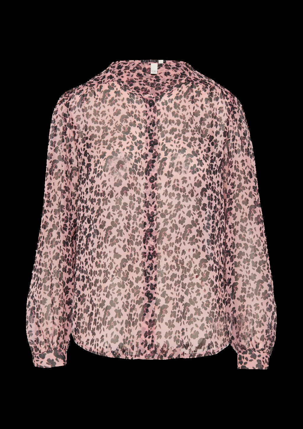 Leicht transparente Chiffonbluse mit All-over-Print