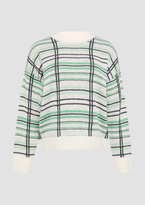 Strickpullover aus Wollmix mit Karomuster