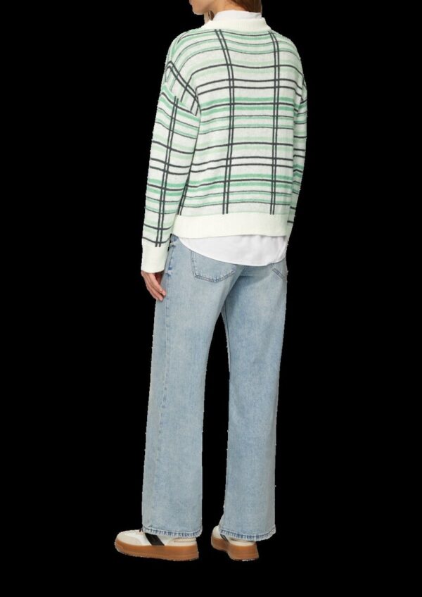 Strickpullover aus Wollmix mit Karomuster