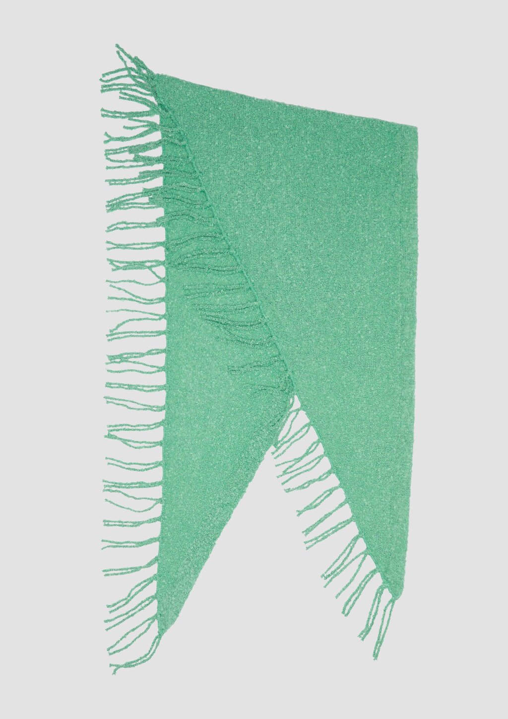 Bouclé-Tuch mit Fransen