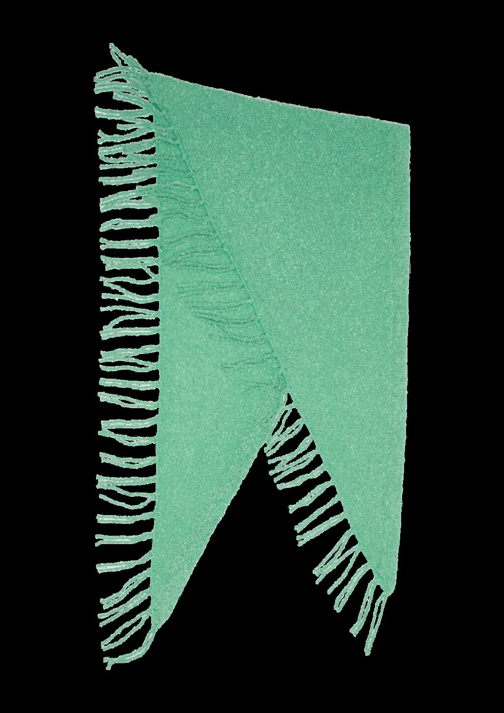 Bouclé-Tuch mit Fransen