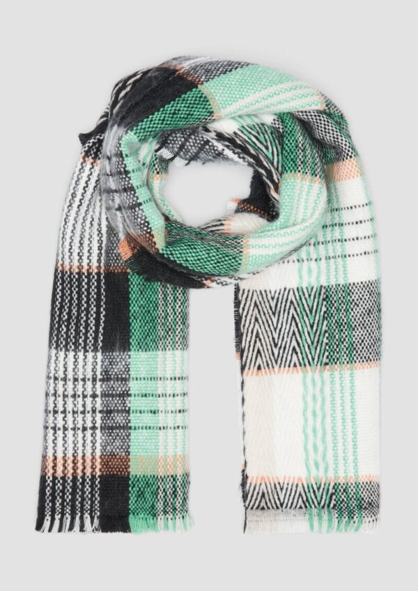 Karierter Schal mit Fransen