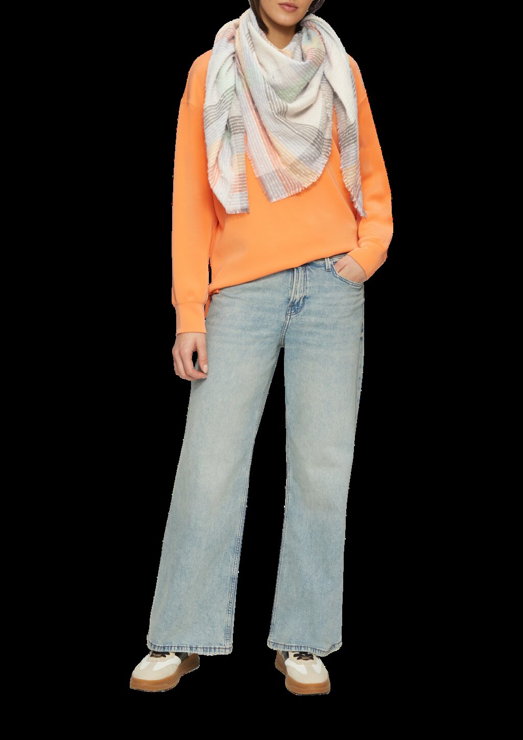 Quadratischer Schal mit Karomuster