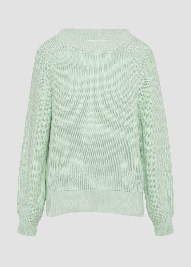 Strickpullover mit Raglan-Ärmeln und Rippbündchen