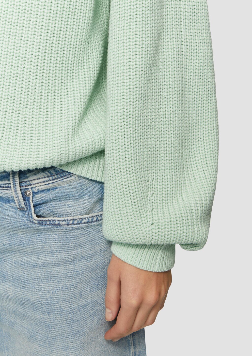 Strickpullover mit Raglan-Ärmeln und Rippbündchen