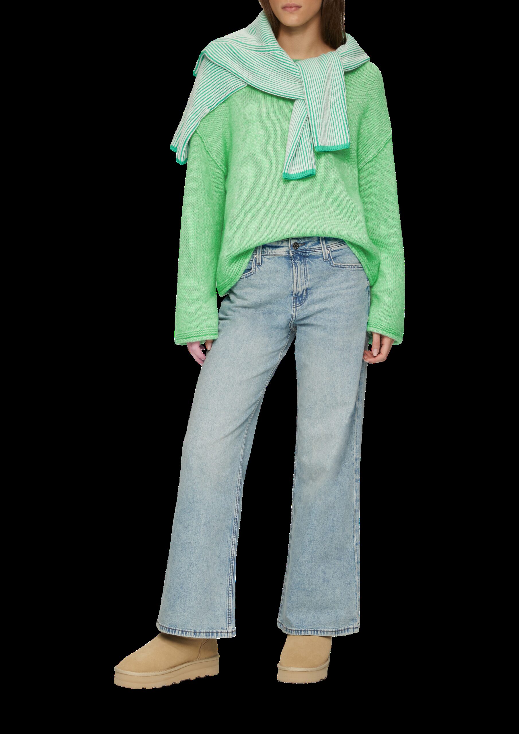 Strickpullover mit weiten Ärmeln im Relaxed Fit