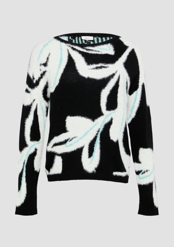 Strickpullover mit Intarsienmuster