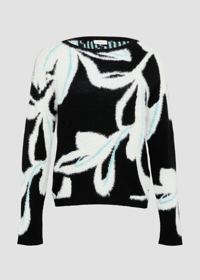 Strickpullover mit Intarsienmuster