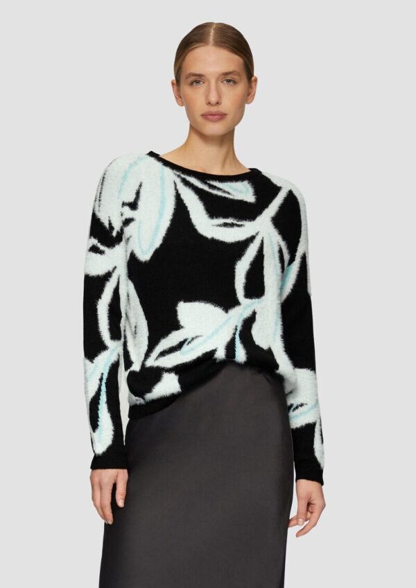 Strickpullover mit Intarsienmuster