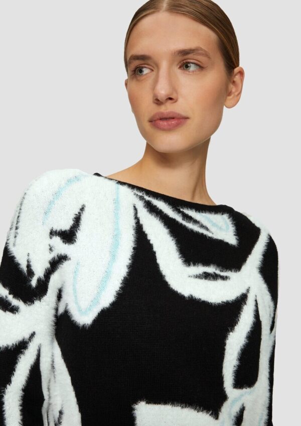 Strickpullover mit Intarsienmuster