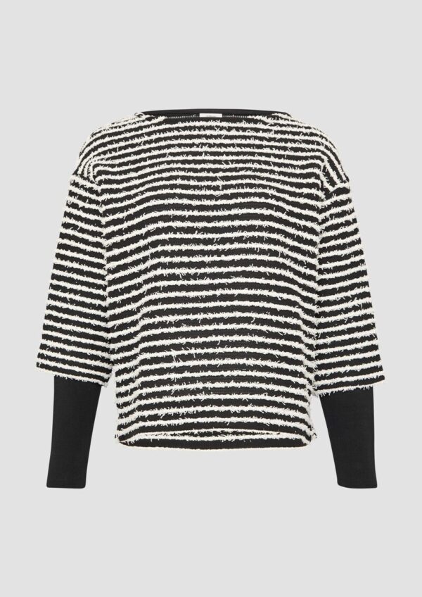 Sweatshirt mit Strukturstreifen