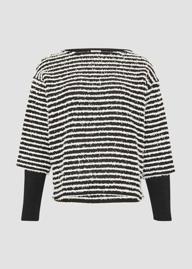 Sweatshirt mit Strukturstreifen