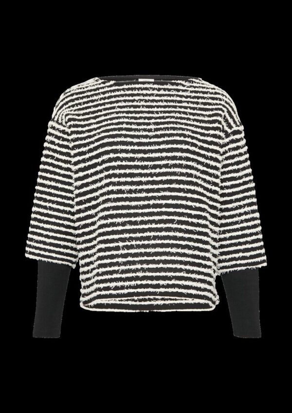 Sweatshirt mit Strukturstreifen