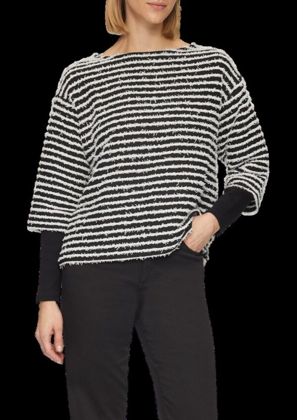 Sweatshirt mit Strukturstreifen