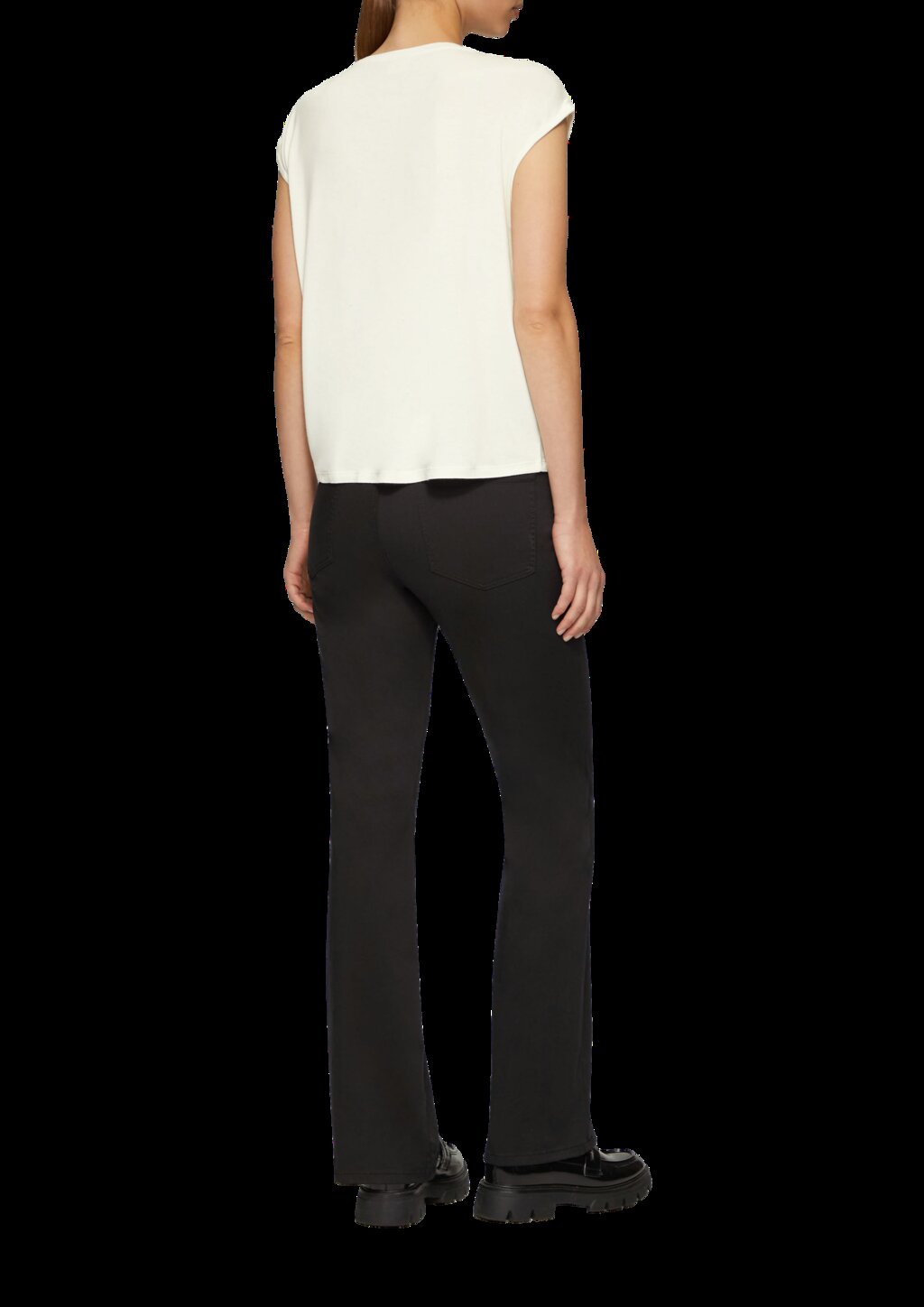 Shirt aus Viskosemix mit Pailletten