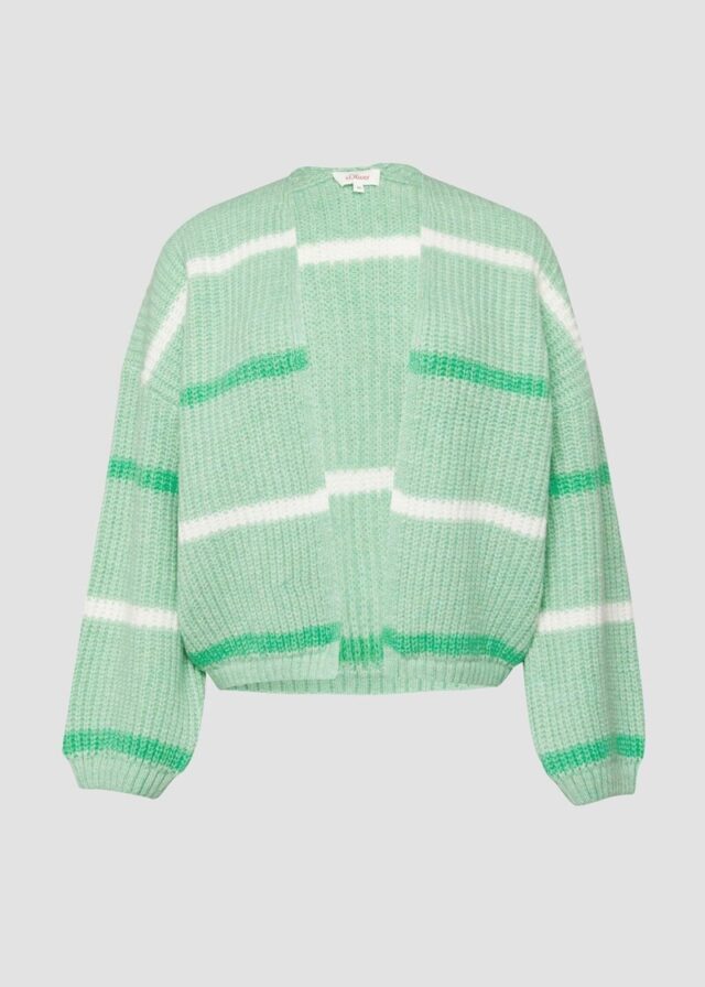 Kurzer Cardigan mit überschnittenen Schultern