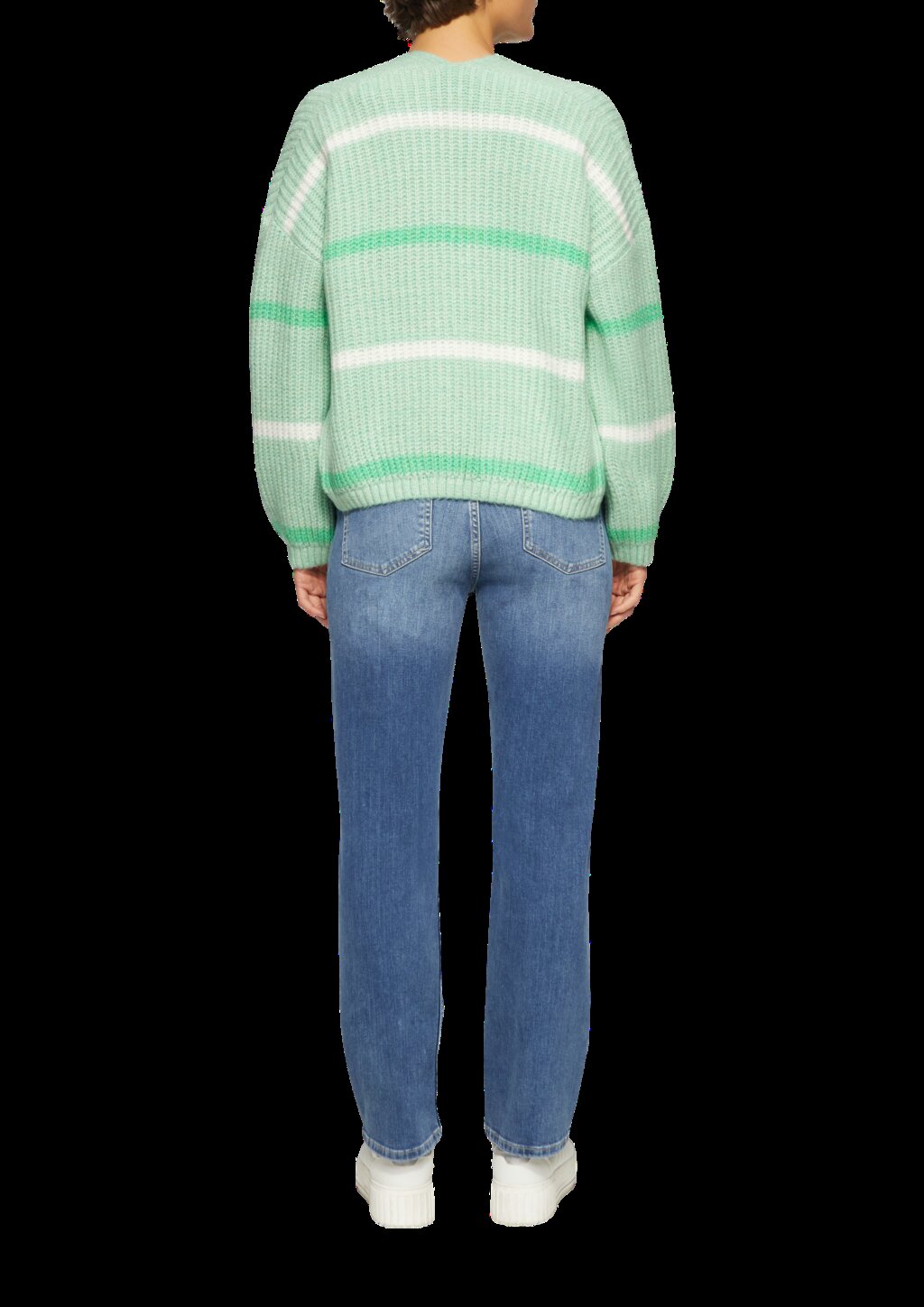 Kurzer Cardigan mit überschnittenen Schultern