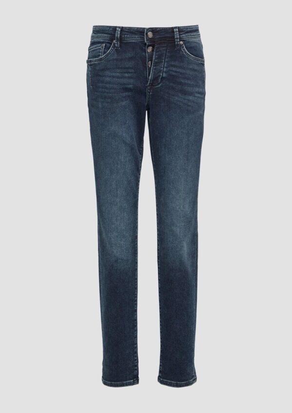 Jeans Betsy / Slim Fit / Mid Rise / Slim Leg / Knopfdetail