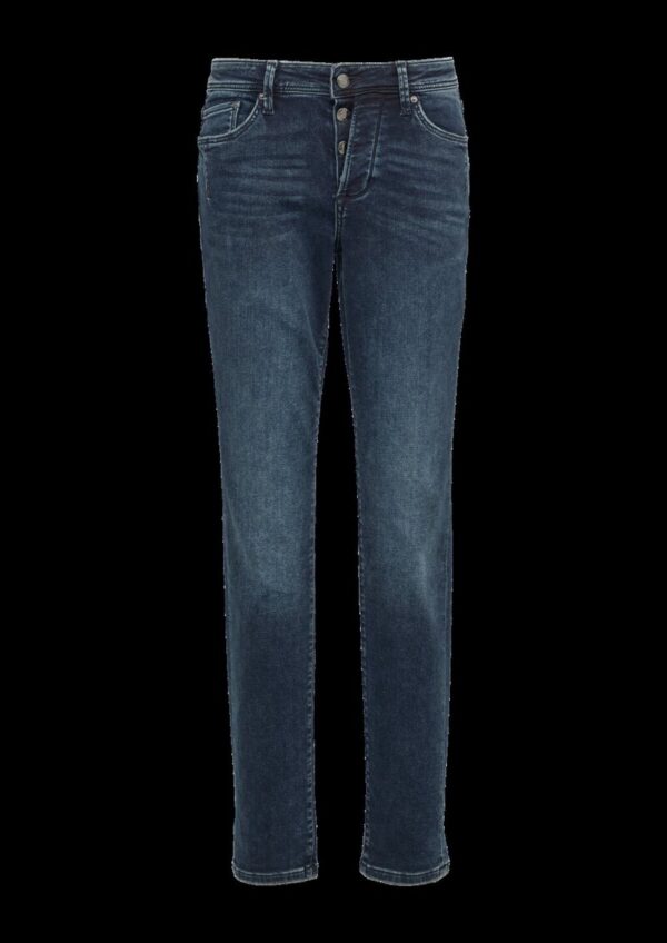 Jeans Betsy / Slim Fit / Mid Rise / Slim Leg / Knopfdetail