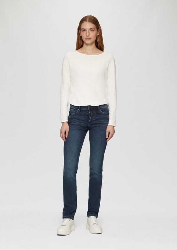 Jeans Betsy / Slim Fit / Mid Rise / Slim Leg / Knopfdetail