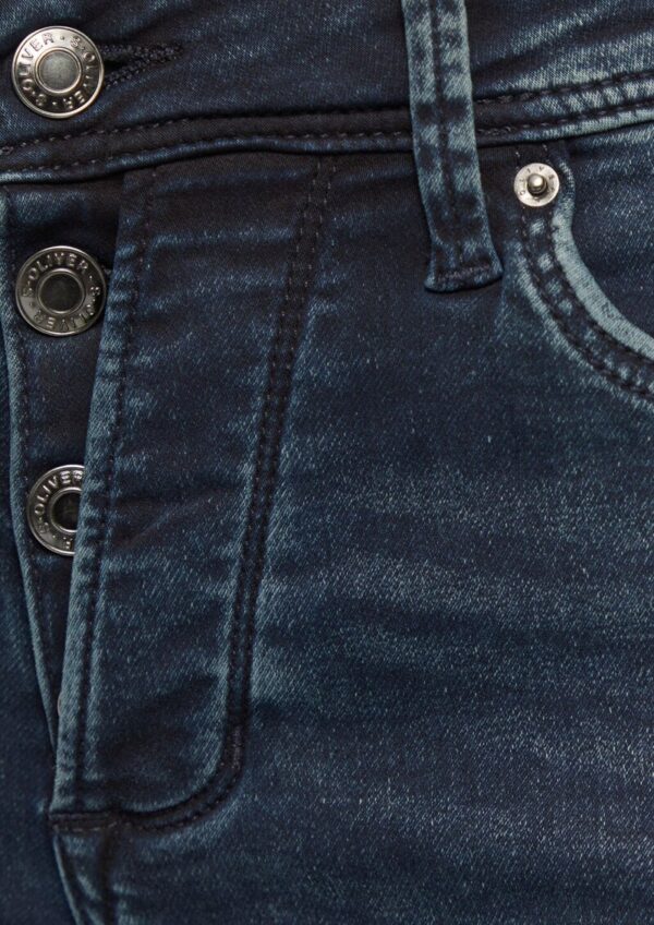 Jeans Betsy / Slim Fit / Mid Rise / Slim Leg / Knopfdetail