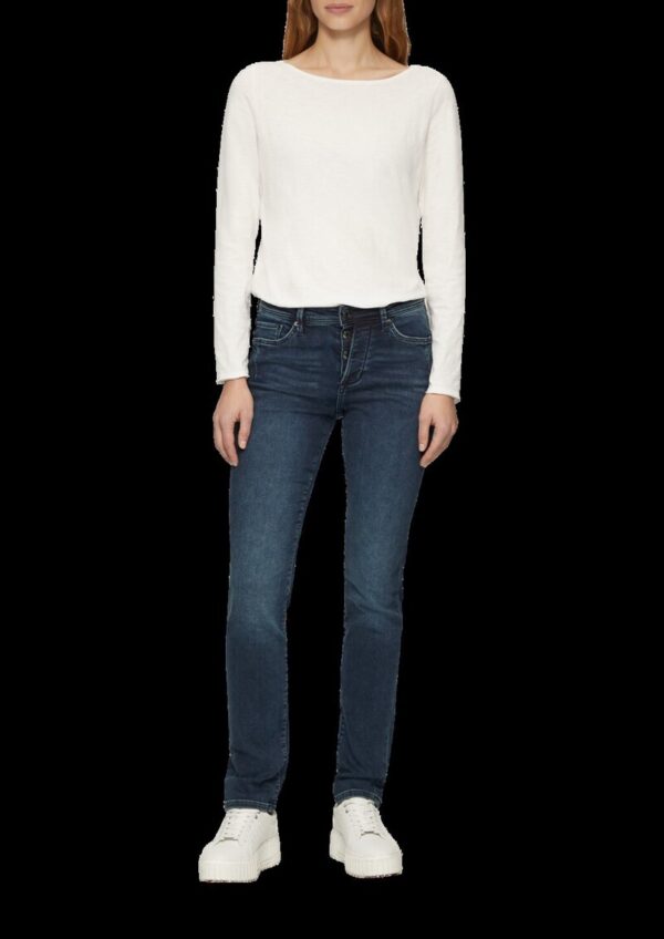 Jeans Betsy / Slim Fit / Mid Rise / Slim Leg / Knopfdetail