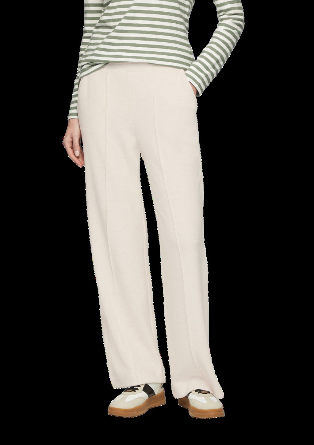 Weiche Wide Leg-Hose aus Baumwollmix