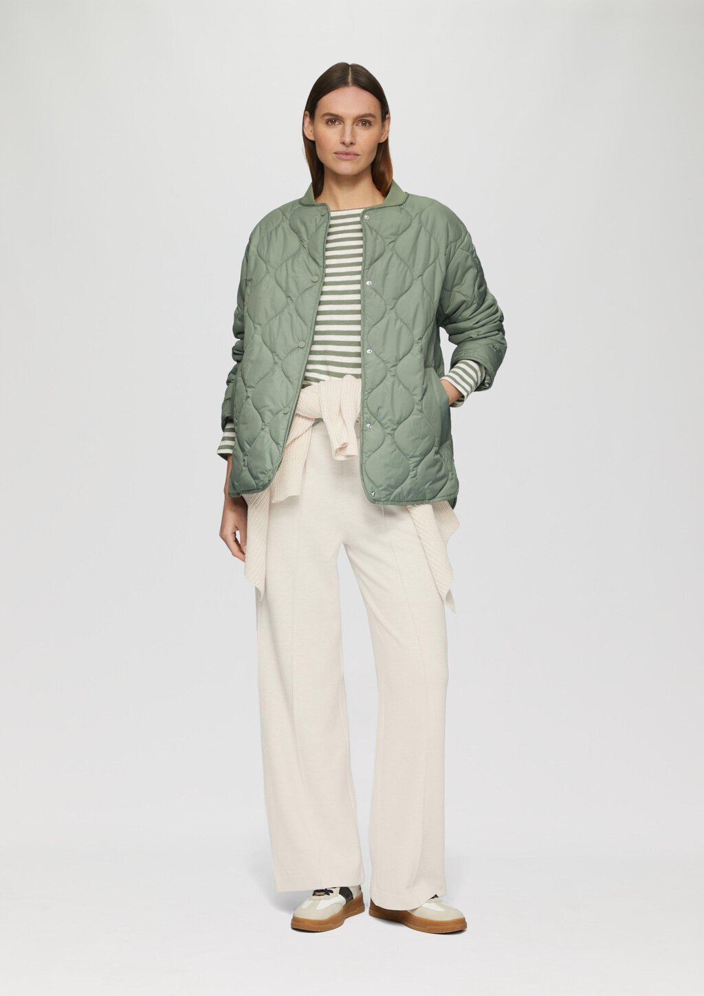 Weiche Wide Leg-Hose aus Baumwollmix