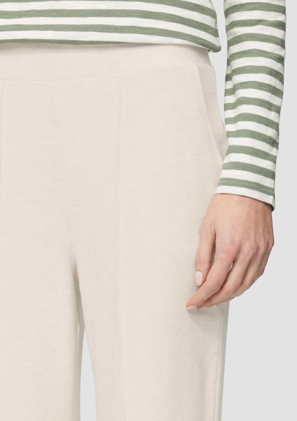 Weiche Wide Leg-Hose aus Baumwollmix