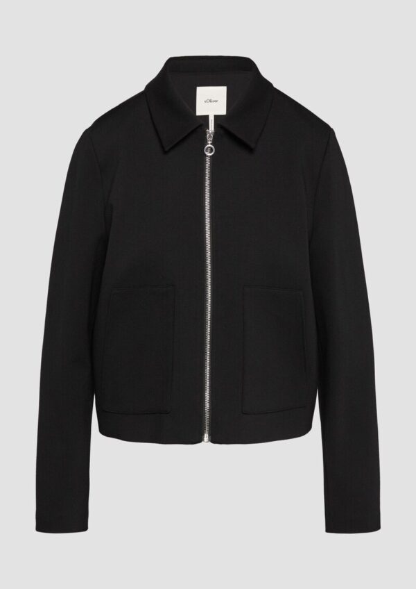 Viskosemix-Jacke mit Hemdkragen