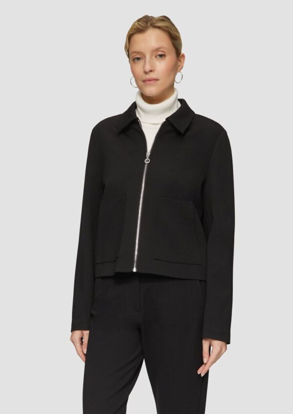 Viskosemix-Jacke mit Hemdkragen