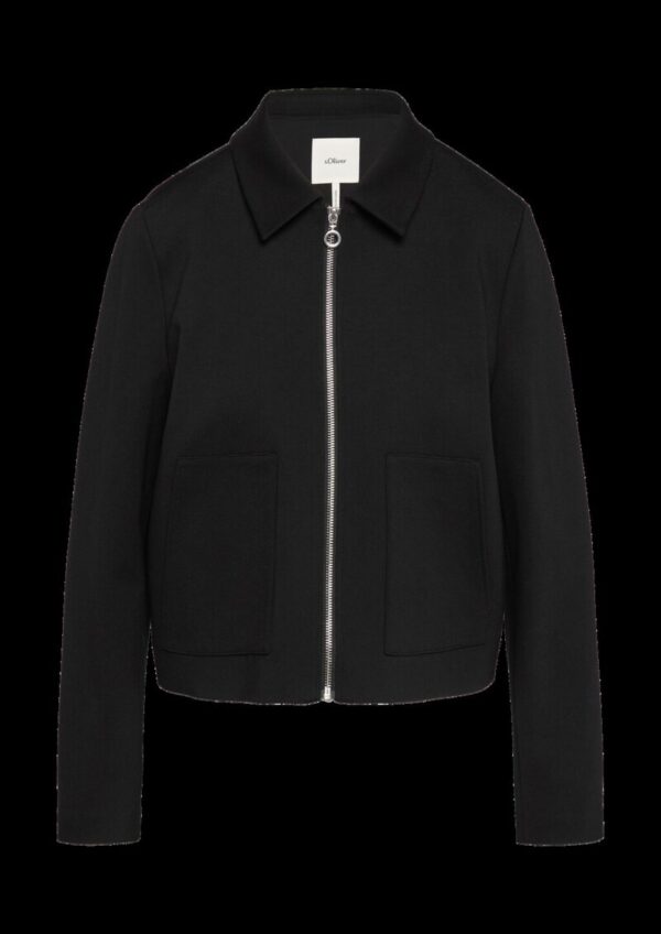 Viskosemix-Jacke mit Hemdkragen