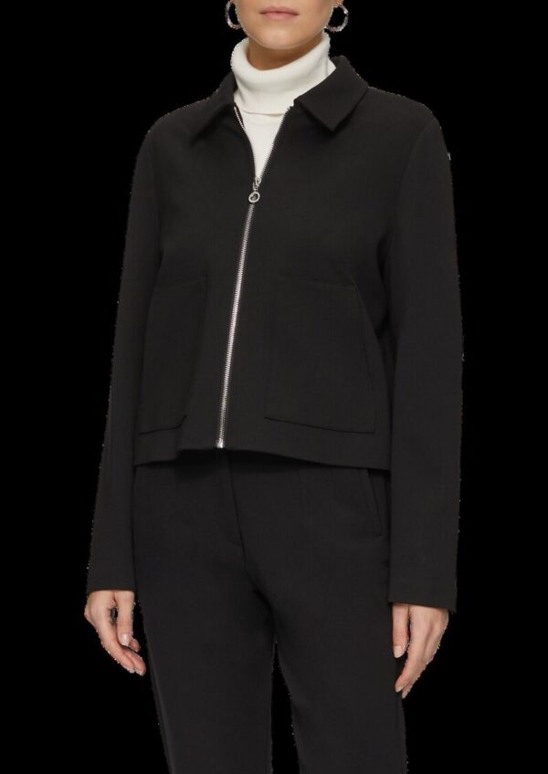 Viskosemix-Jacke mit Hemdkragen