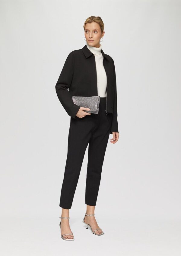 Viskosemix-Jacke mit Hemdkragen