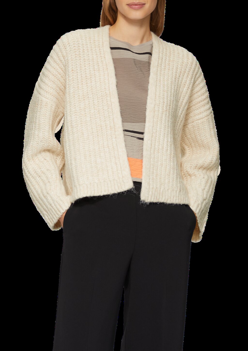 Strickjacke mit weiten Ärmeln im Relaxed Fit