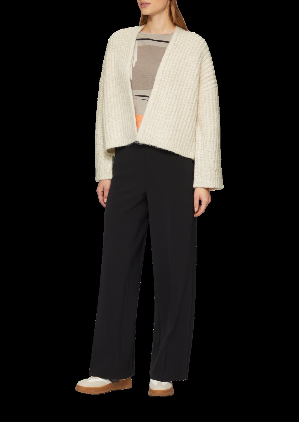 Strickjacke mit weiten Ärmeln im Relaxed Fit