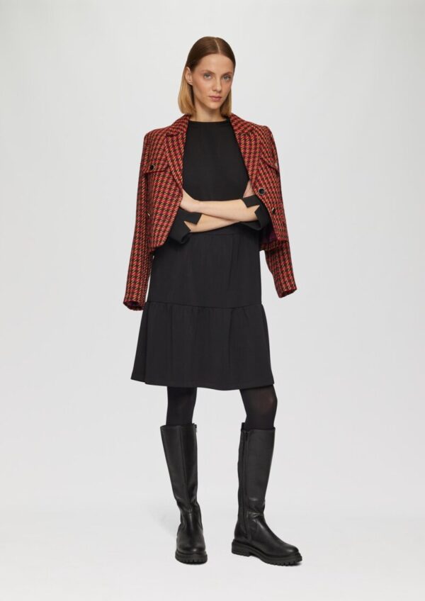 Scuba-Kleid mit Volants