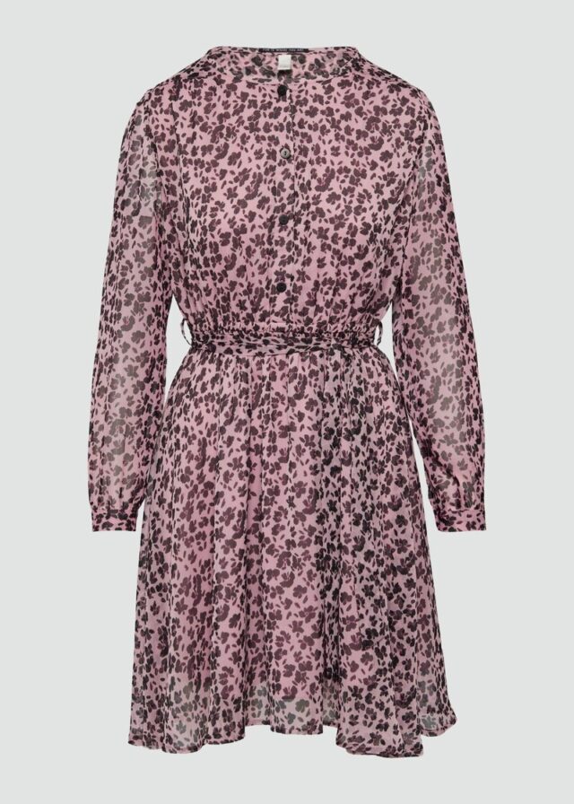 Leichtes Chiffonkleid mit All-over-Print