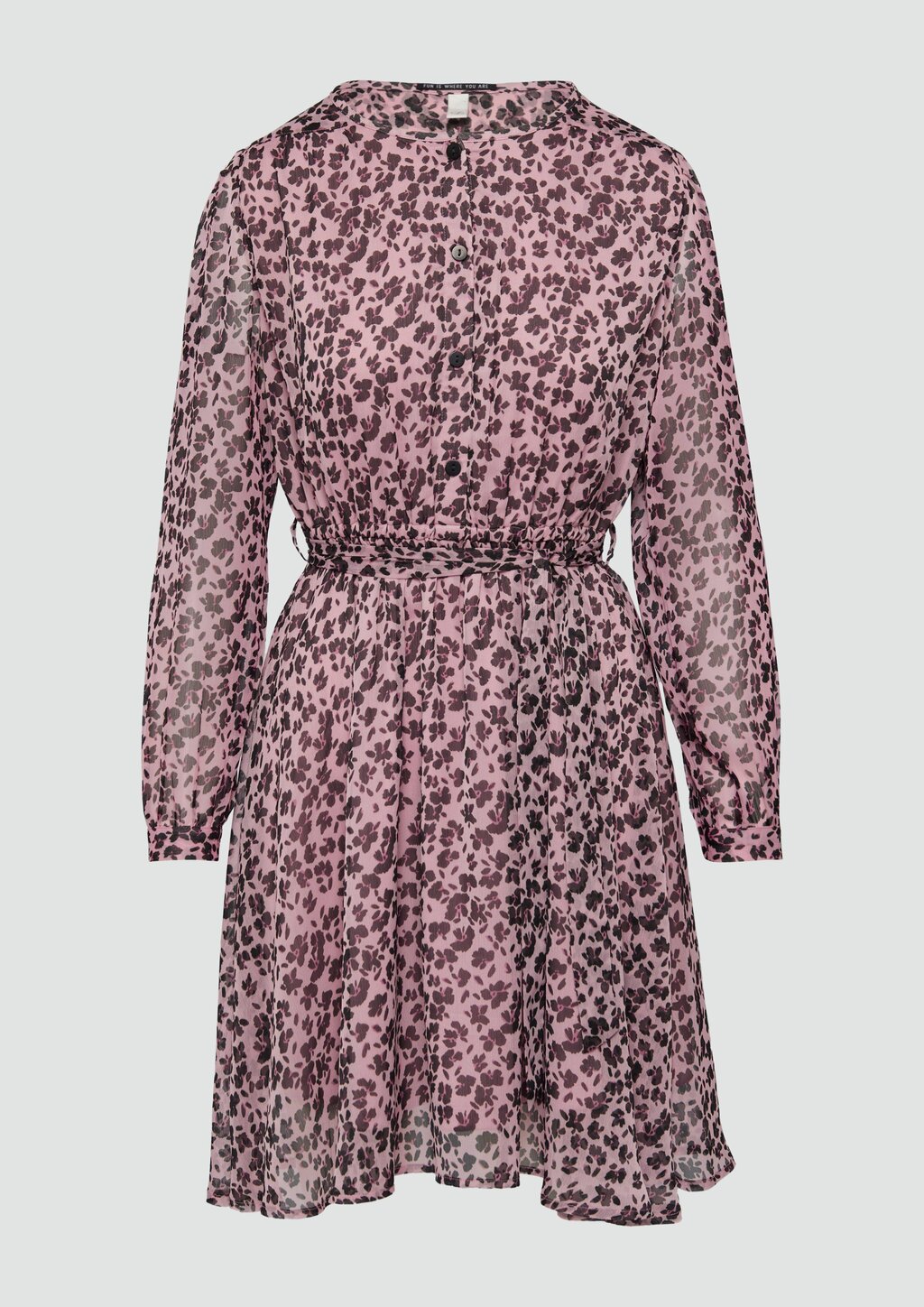 Leichtes Chiffonkleid mit All-over-Print