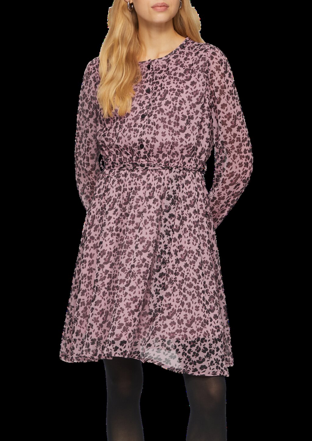 Leichtes Chiffonkleid mit All-over-Print