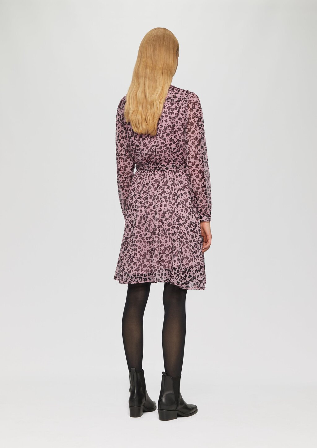 Leichtes Chiffonkleid mit All-over-Print