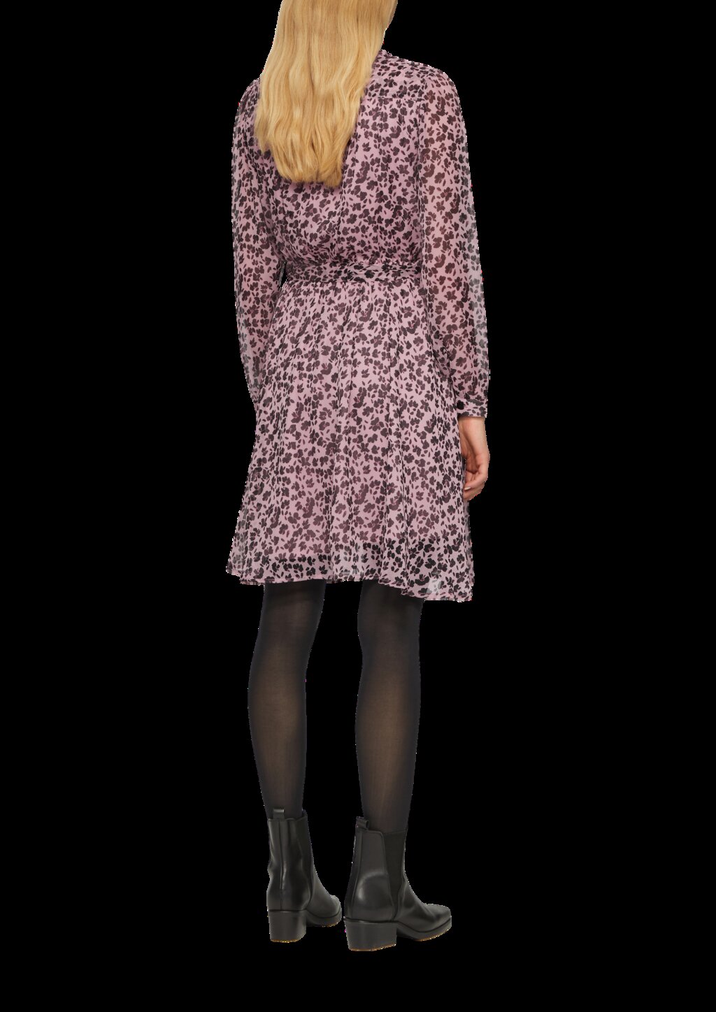 Leichtes Chiffonkleid mit All-over-Print