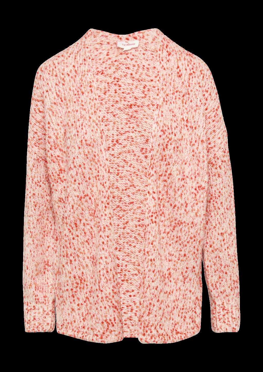 Melierter Cardigan mit weiten Ärmeln im Relaxed Fit