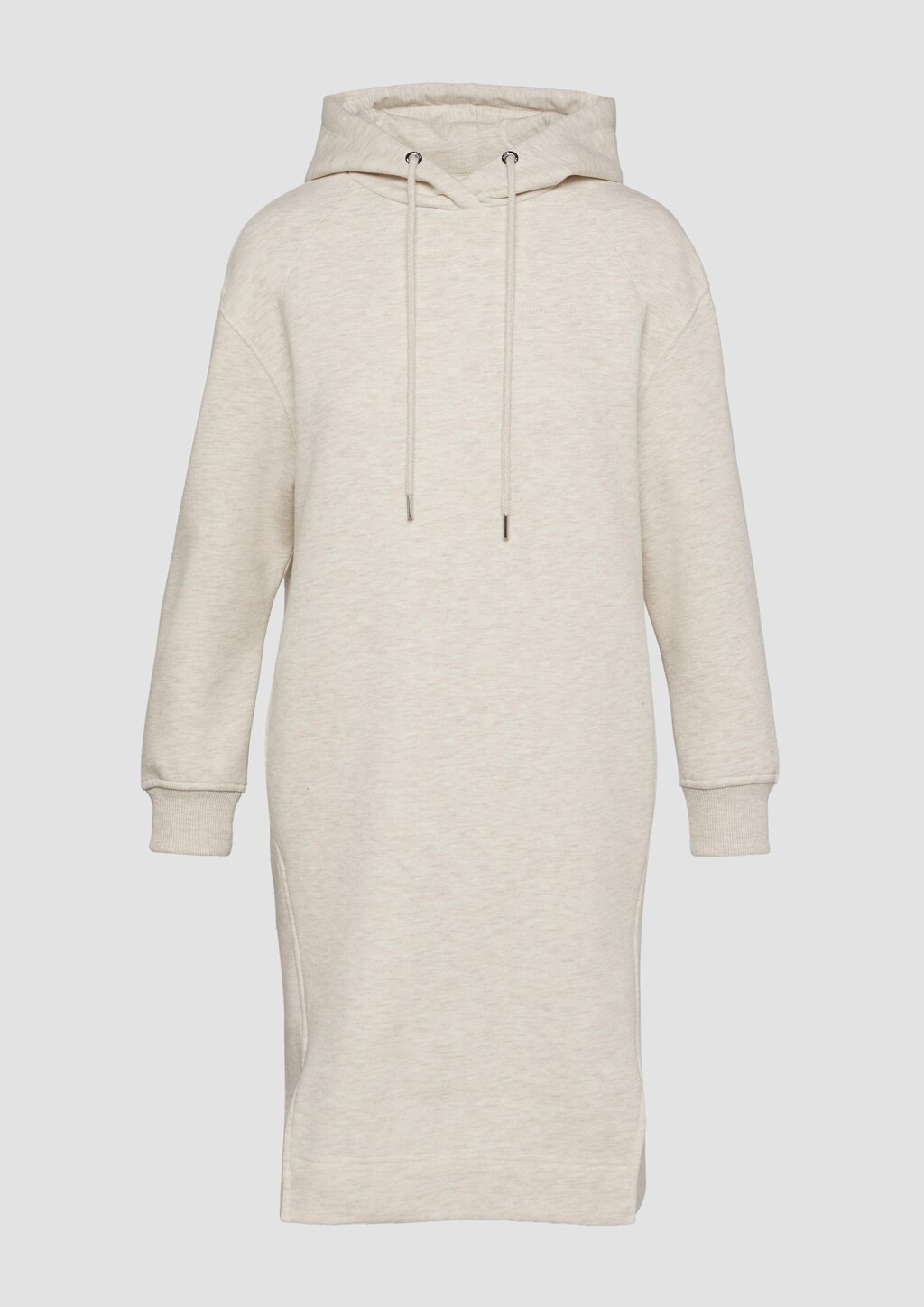 Sweat-Kleid mit seitlichen Eingrifftaschen und Schlitzen